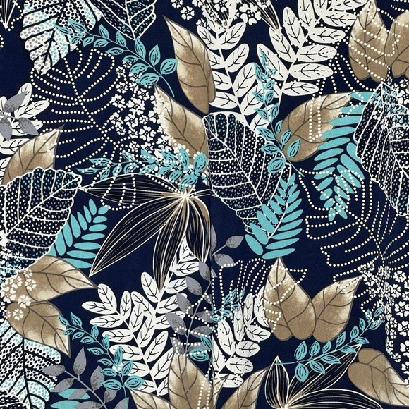 Lavish 2X Shirt Top Blue White Floral Flower Sleeveless V Neck Stretch Textured - Picture 2 of 6